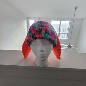 Colorful Crochet Hat with Ear Flaps